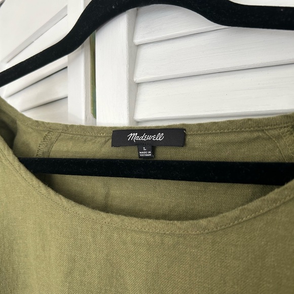 Madewell Olive Green Spring Mini Dress (L) - Picture 3 of 11